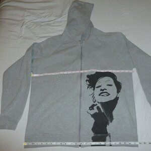Amanda Palmer Grand Theft Orchestra 2 XL Gray Concert Sweatshirt Zip Up Hoodie